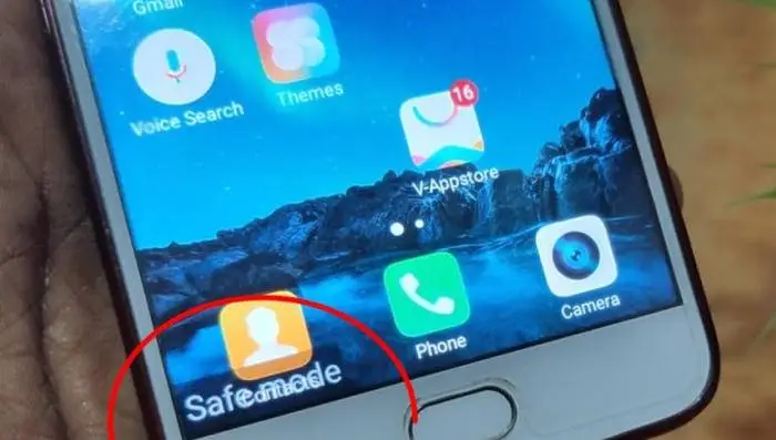 قرار دادن گوشی در حالت safe mode