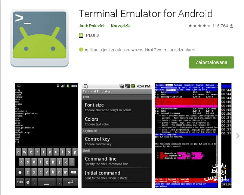 استفاده از شبیه‌ساز ترمینال (Terminal Emulator)