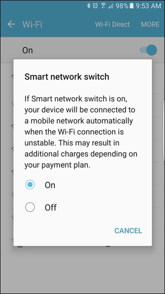 غیر فعال سازی قابلیت Smart Network Switch