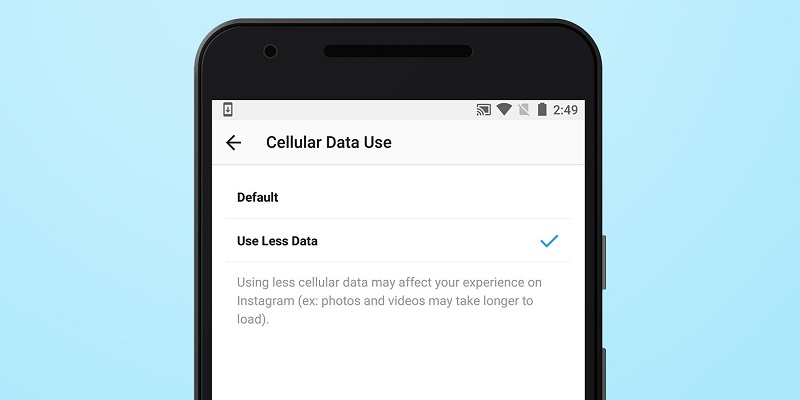  محدود کردن مصرف نت اینستاگرام