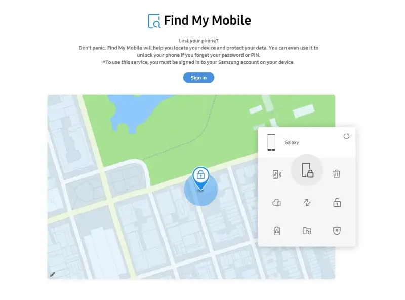 find my mobile سامسونگ
