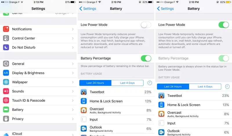 غیرفعالسازی Low Power Mode