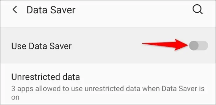غیر فعال کردن ویژگی Data Saver یا Low Data Mode